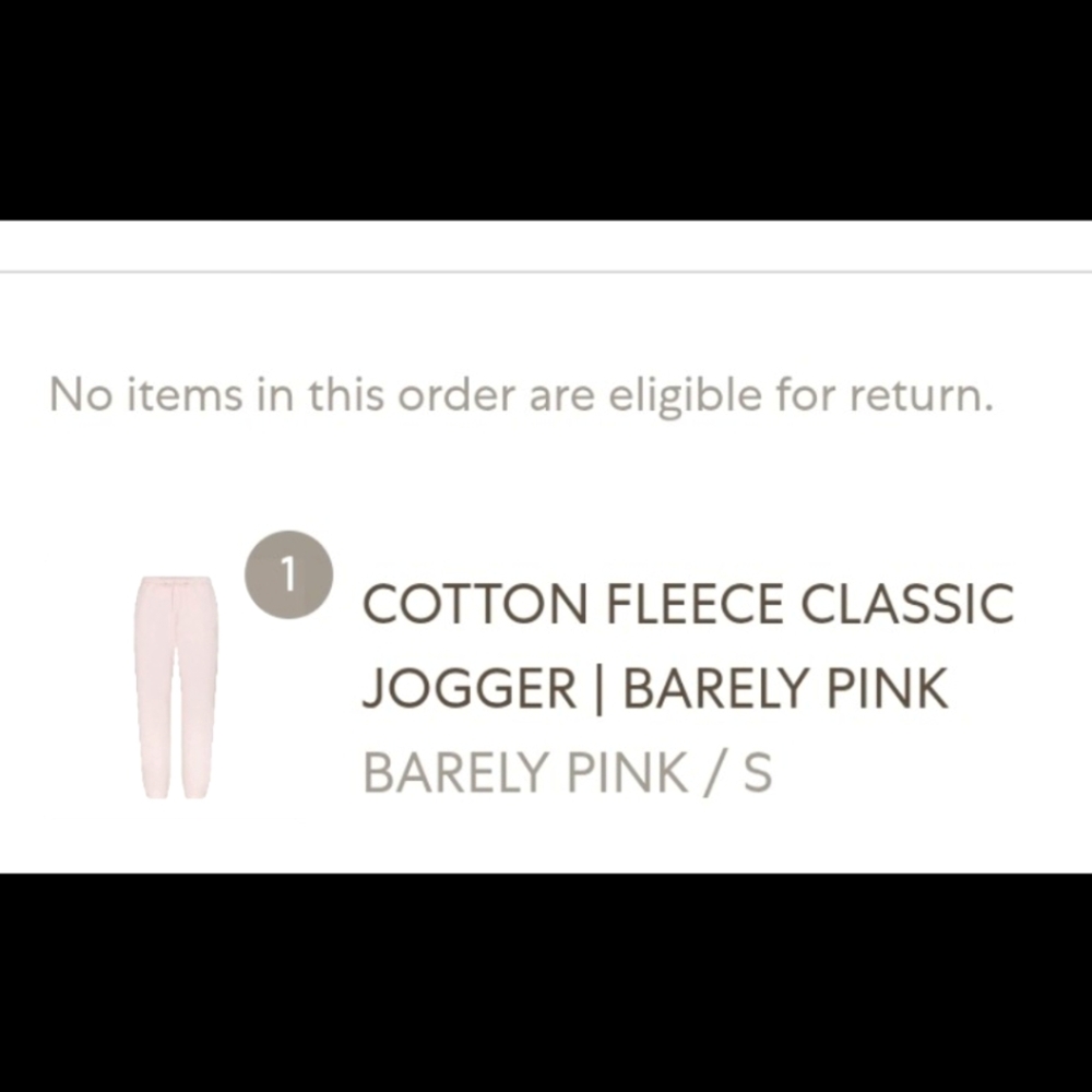 Barely Pink Cotton Fleece Jogger